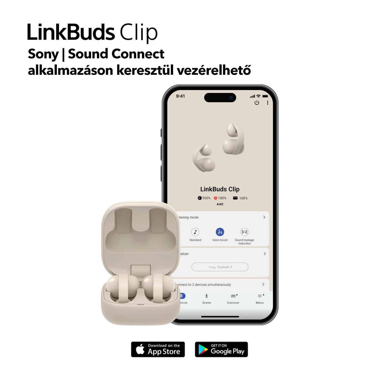 Sony LinkBuds Clip vezeték nélküli fülhallgató