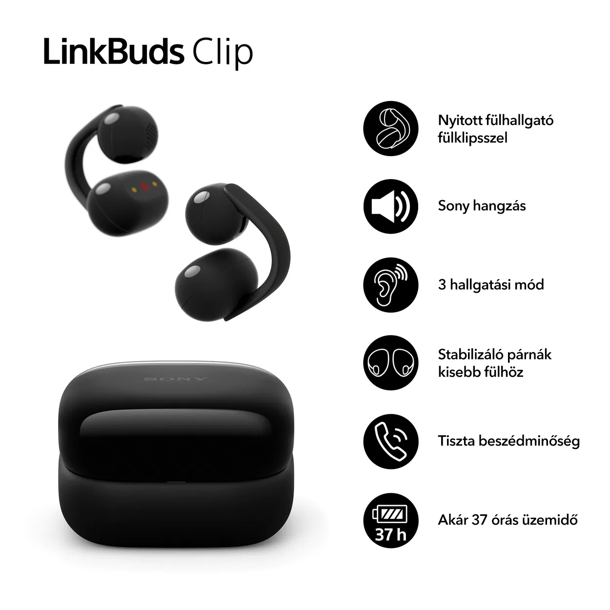 Sony LinkBuds Clip vezeték nélküli fülhallgató
