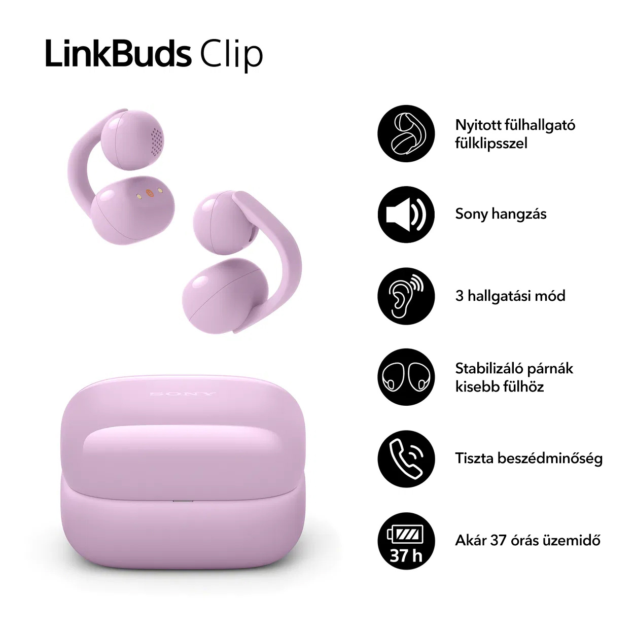 Sony LinkBuds Clip vezeték nélküli fülhallgató