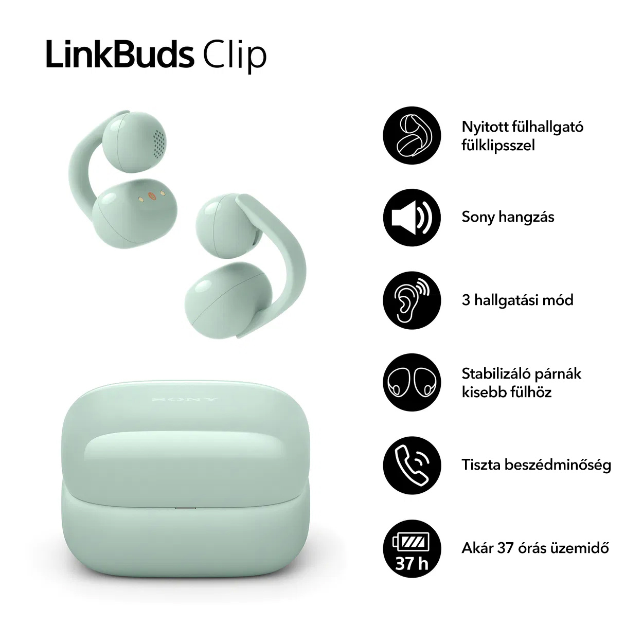 Sony LinkBuds Clip vezeték nélküli fülhallgató