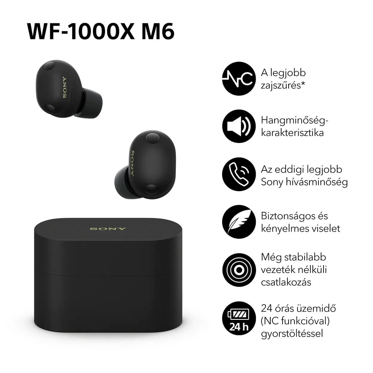 Sony Noise Cancelling WF-1000XM6 vezeték nélküli fülhallgató