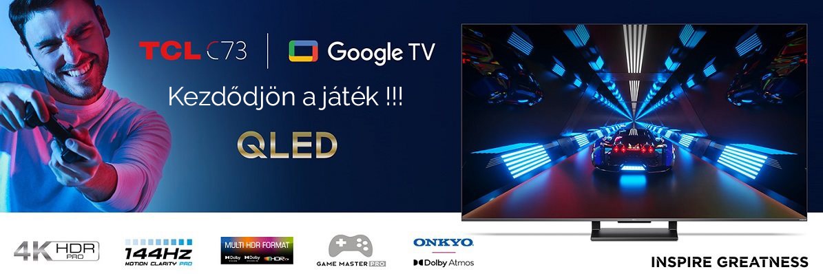 75" TCL 75C735 SMART QLED Televízió 75" TCL 75C735 SMART QLED Televízió