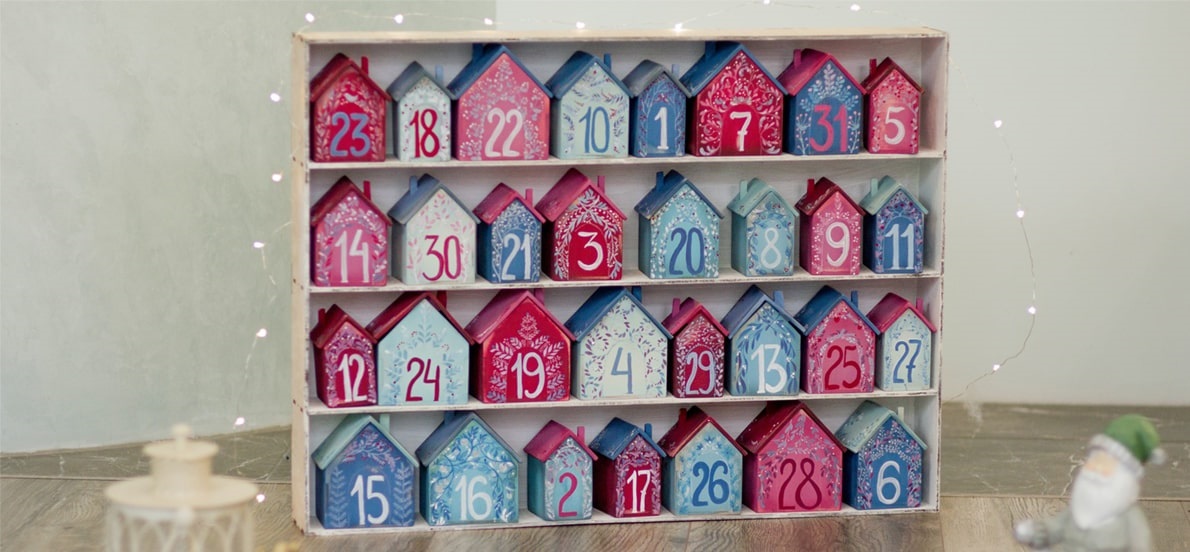 Adventný kalendár domčeky