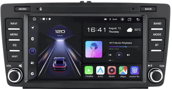 Android auto fejegység a műszerfalon