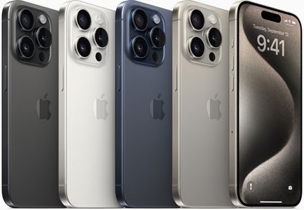 iPhone Pro 15 és iPhone Pro Max színváltozatok