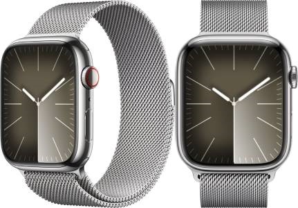 Apple Watch Series 9 rozsdamentes acél tokkal