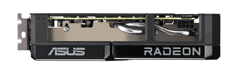 Asus DUAL RX 9060 XT 16G; felső oldal
