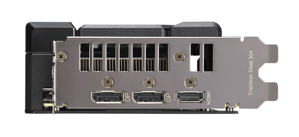 Asus DUAL RX 9060 XT 16G; képkimenetek