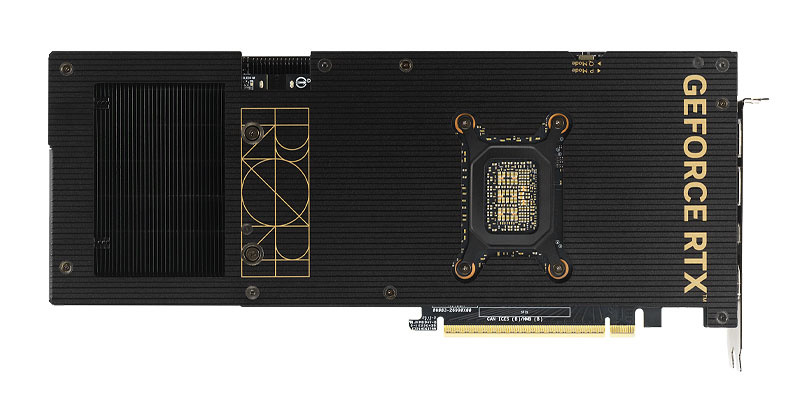 Asus ProArt RTX 5080 O16G; hátoldal