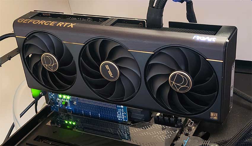 Asus ProArt RTX 5080 O16G a tesztek során