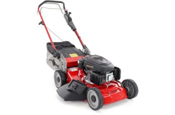 piros önjáró benzines fűnyíró