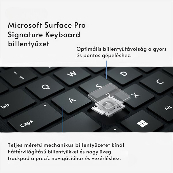 Microsoft Surface Pro X/Pro 8/Pro 9 Signature Keyboard Sapphire ENG billentyűzet