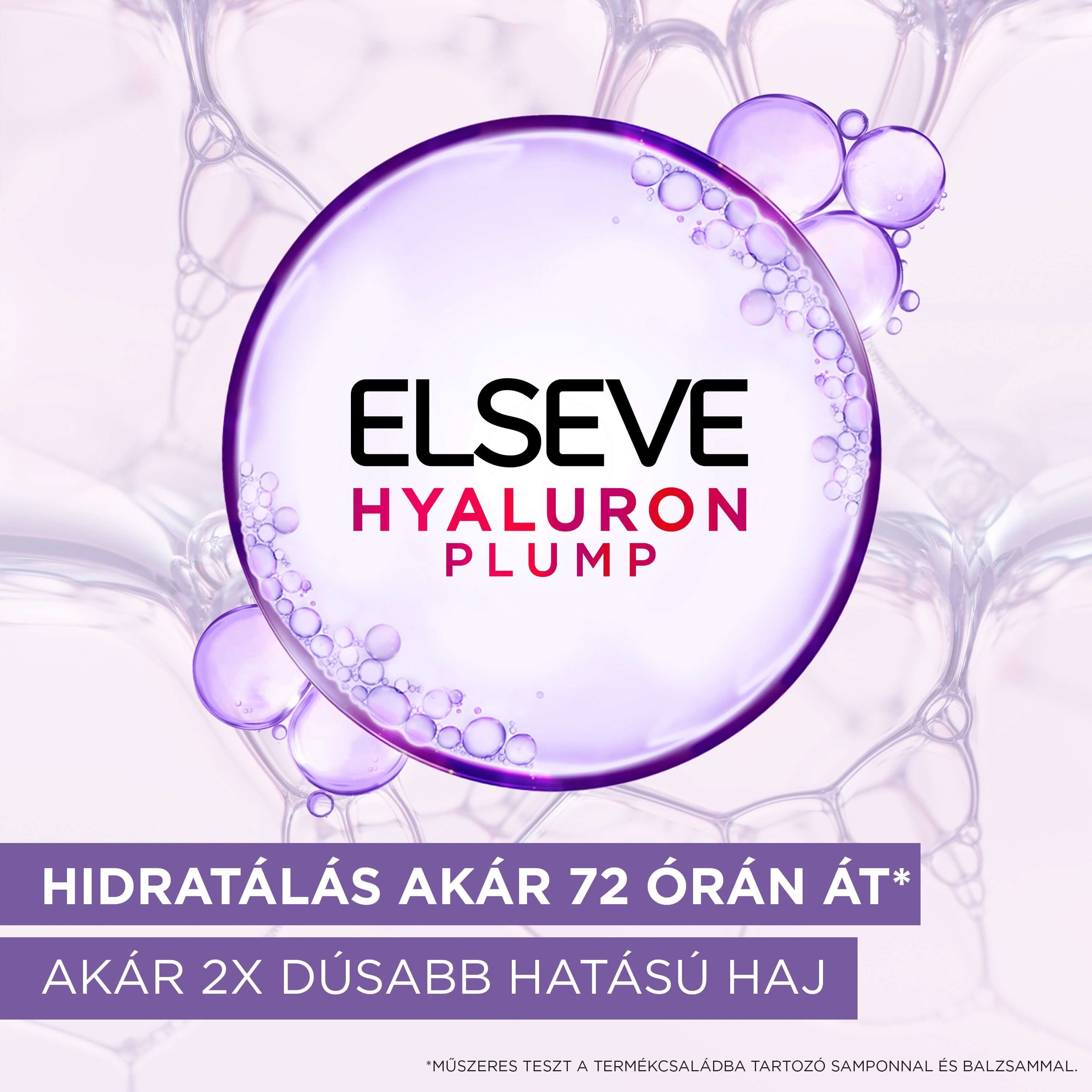 L'ORÉAL PARIS Elseve Hyaluron Plump 72H 250 ml hidratáló sampon hialuronsavval 