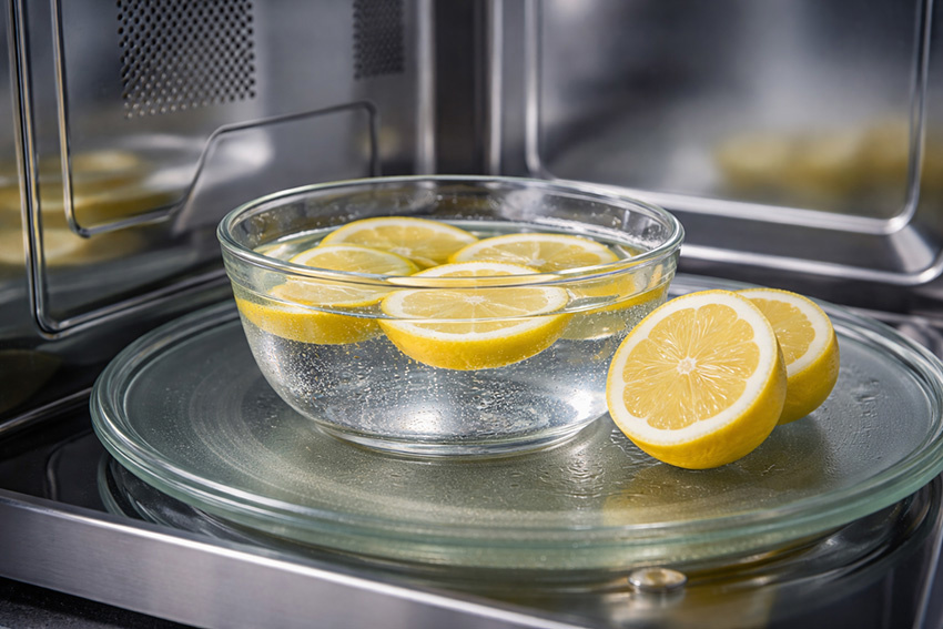 Mikró tisztítása citrommal