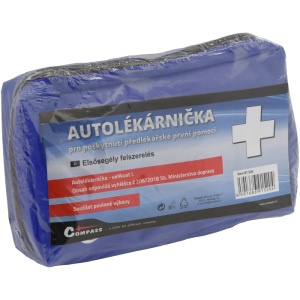 Kötelező felszerelés – autós elsősegélycsomag COMPASS textil táskában