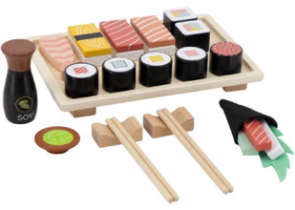 Fa játékkonyha kiegészítő
– sushi