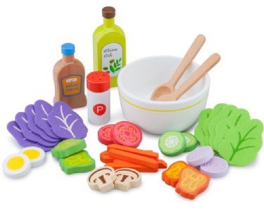 Fa játékkonyha kiegészítők - saláták