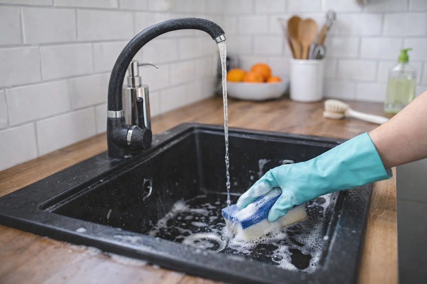 A gránit mosogató tisztítása