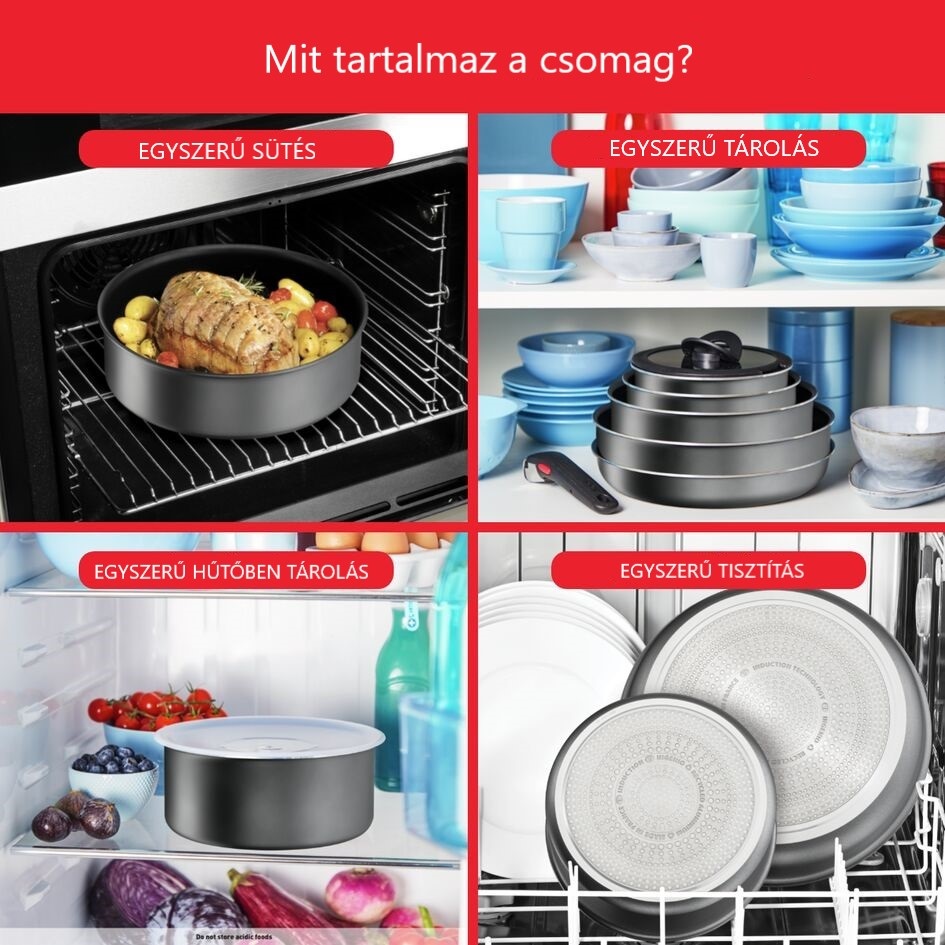 Tefal Ingenio Daily Chef On L7619402 edénykészlet, 20 db