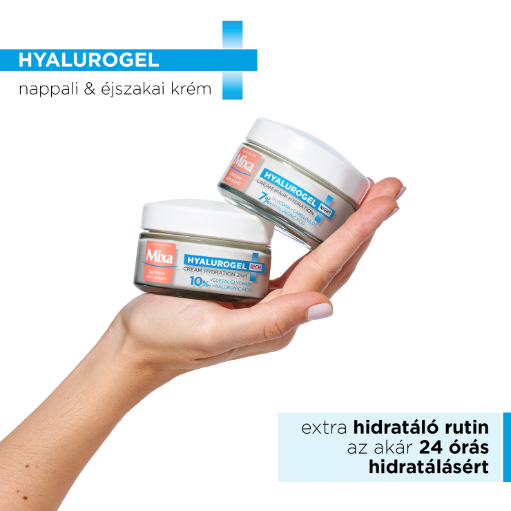 MIXA Hyalurogel Duopack 2×50 ml kozmetikai ajándékcsomag