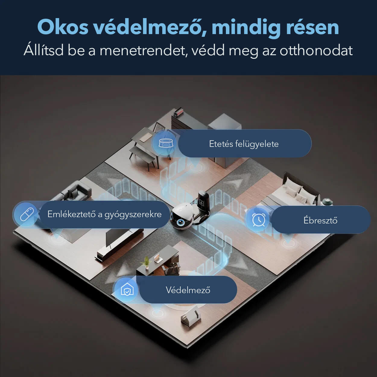 Enabot EBO Air2 Plus robot - 3K kamerás AI robotos társ