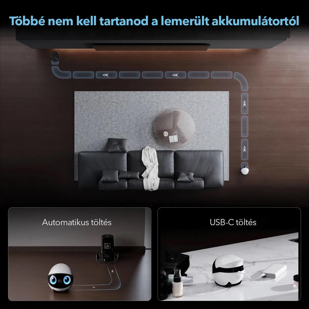 Enabot EBO Air2 Plus robot - 3K kamerás AI robotos társ