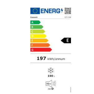 Energiacímke – fagyasztóláda 200 l