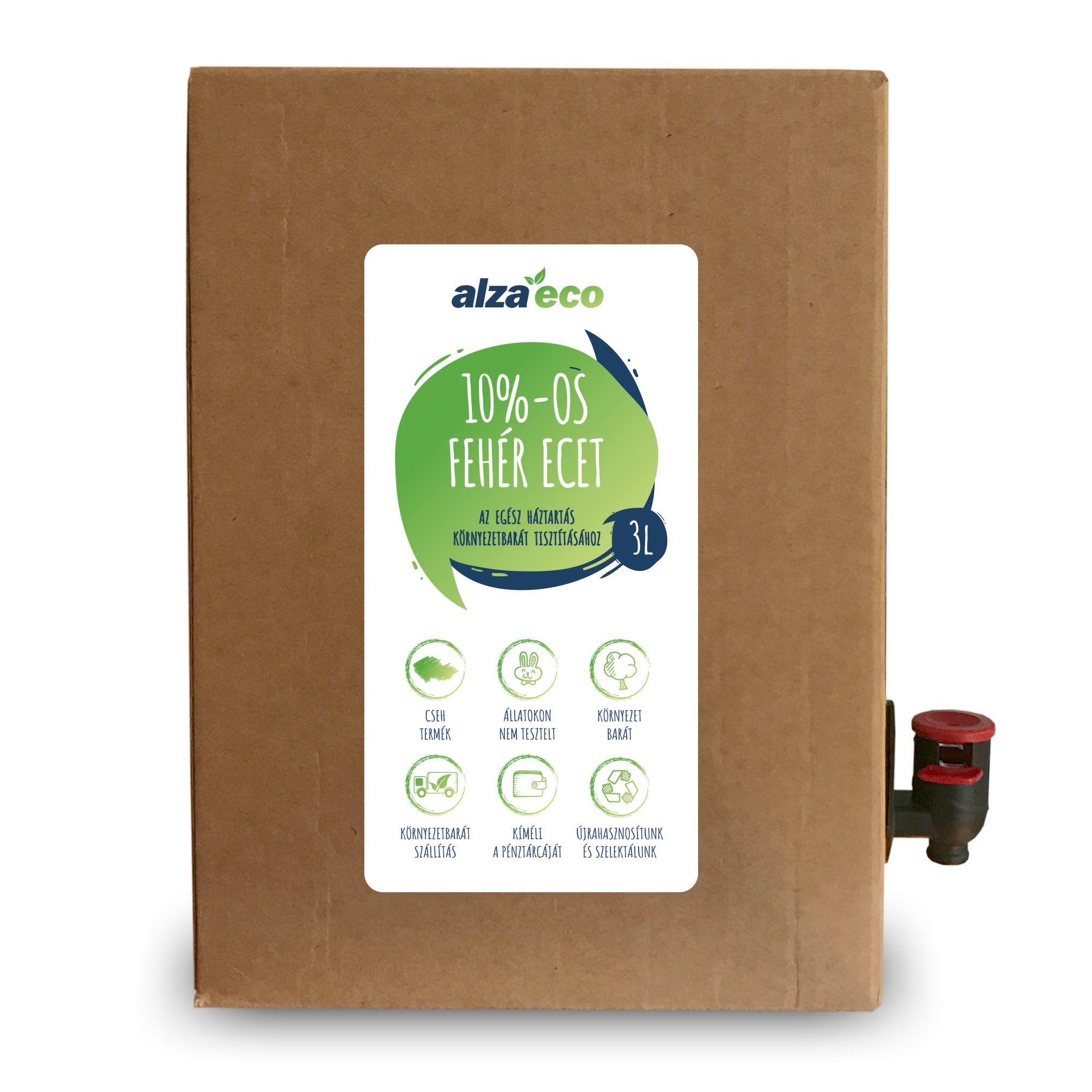 AlzaEco fehér ecet 10% 3 l környezetbarát tisztítószer