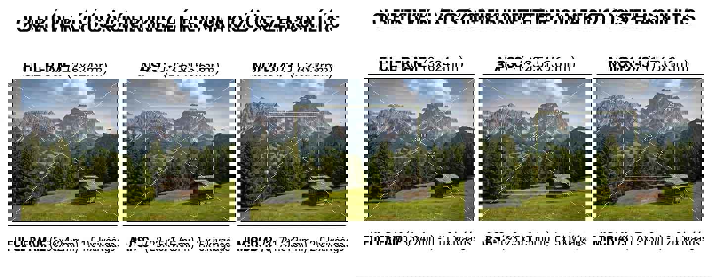 Full Frame szenzor vs APS-C vs Micro vs 1"
