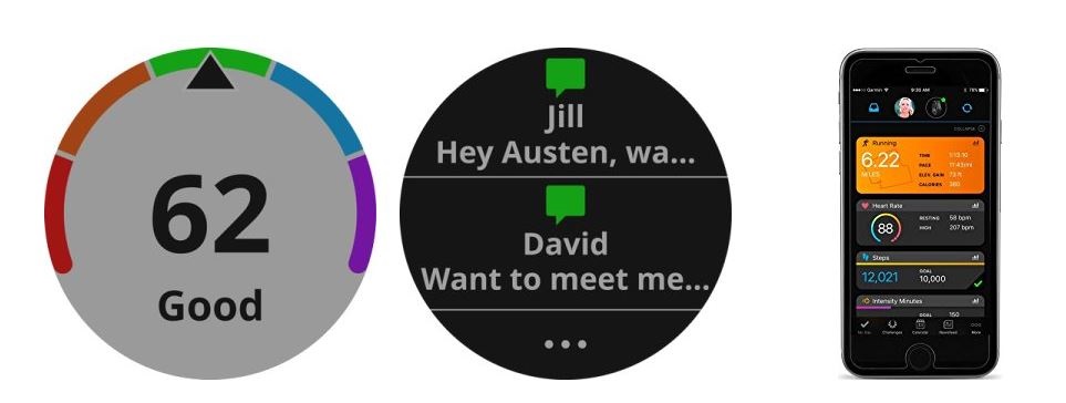 Garmin vívoactive 3, felvétel