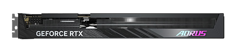 Gigabyte AORUS RTX 5060 ELITE 8G; felső oldal 