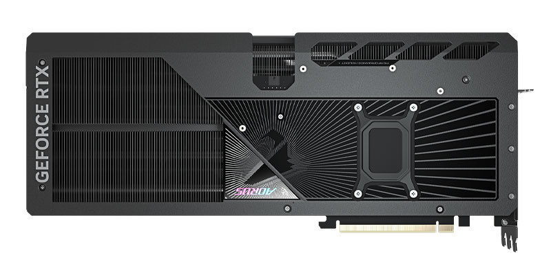 Gigabyte AORUS RTX 5080 MASTER 16G; hátlap