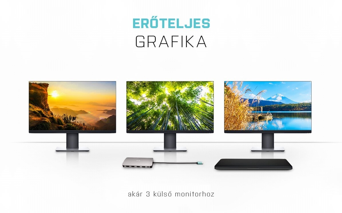  i-tec USB-C Metal Nano 3× Display Docking Station univerzális dokkolóállomás