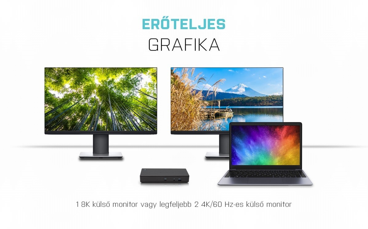 i-tec Thunderbolt 3/USB-C Dual DisplayPort 4K multifunkciós dokkolóállomás