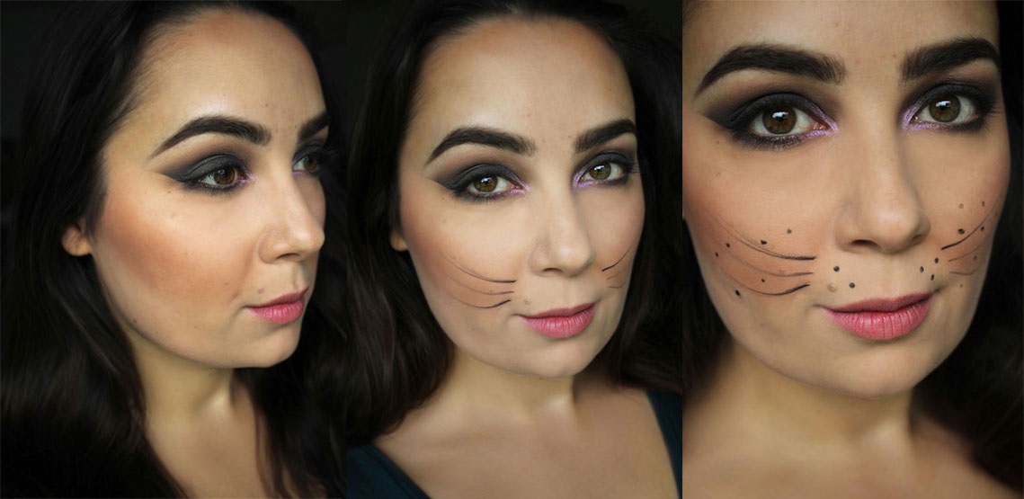 Halloweeni smink szexi macskanő - lépésről lépésre