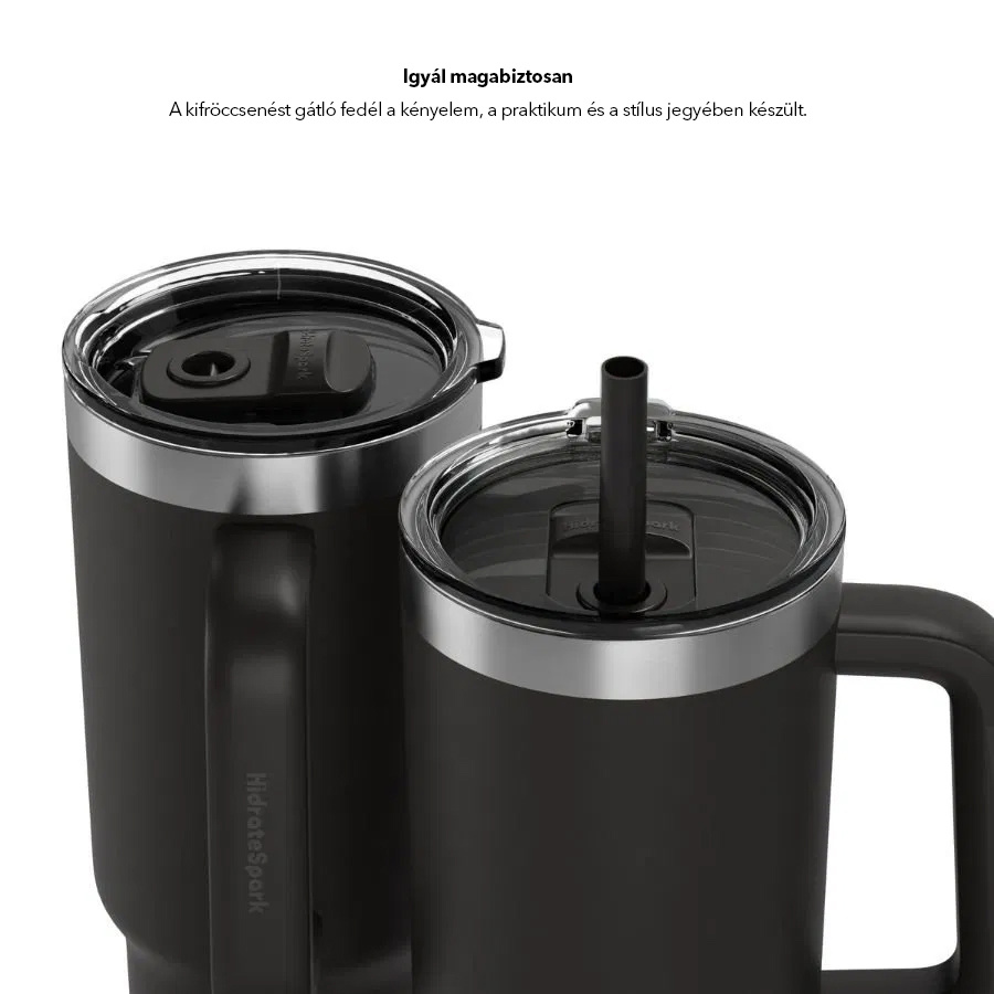HidrateSpark PRO 2 Tumbler okosüveg, 887 ml, fekete