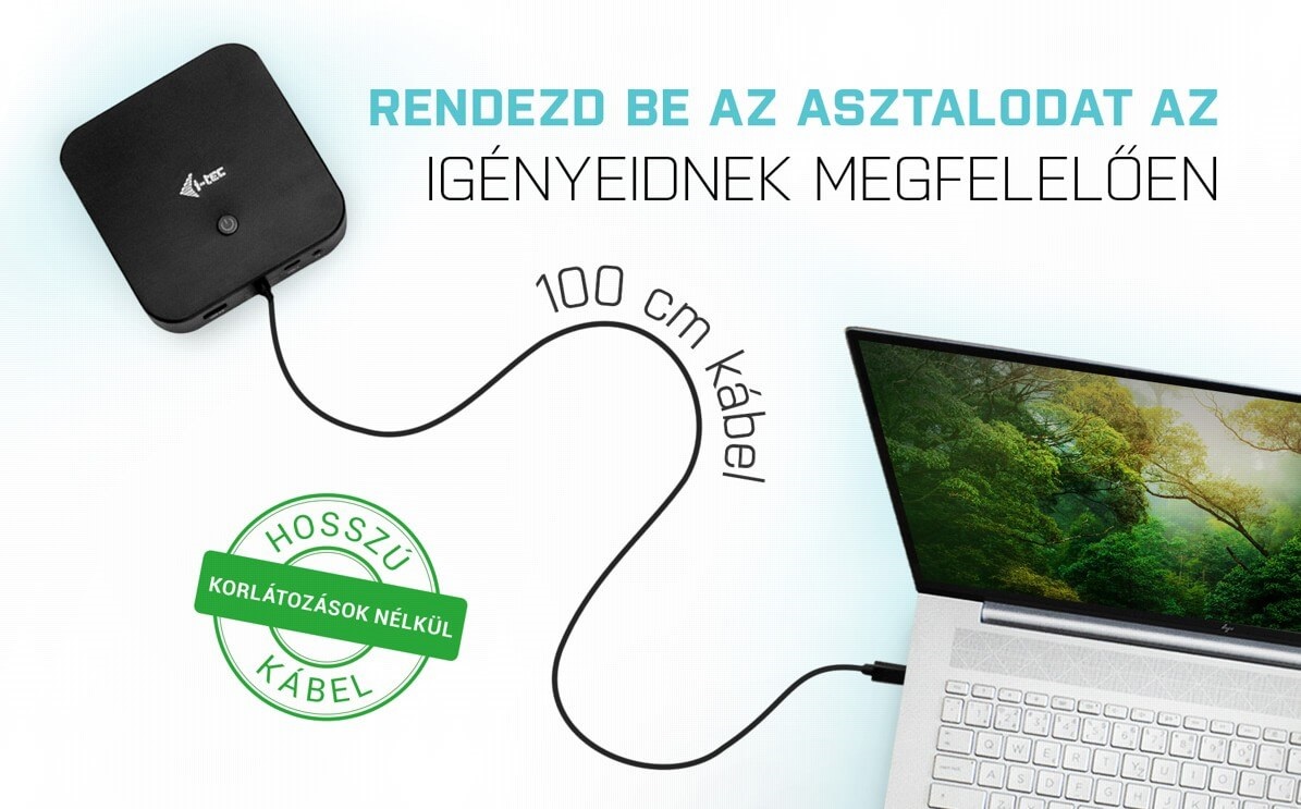 i-tec USB-C Dual Display Docking Station dokkolóállomás