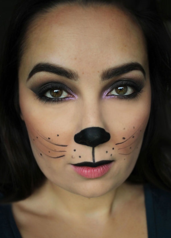 Macskanő - a halloween cica smink befejezése