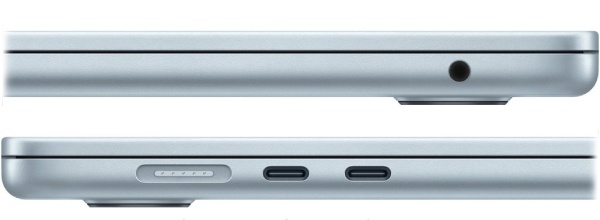 Apple MacBook Air 2025 – csatlakozók