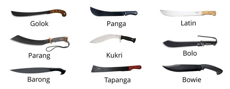 bozótvágó kés típusok