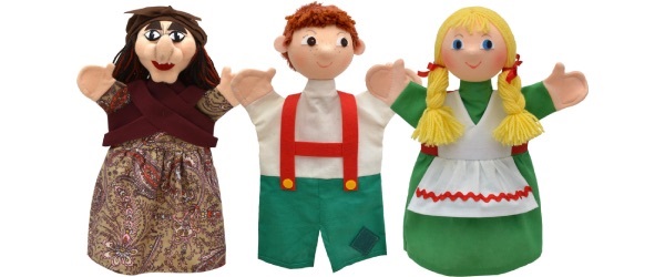 Kesztyűbáb Jancsi és Juliska mézeskalács házikó