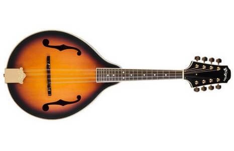 Elektromos mandolin hangszer F nyílással