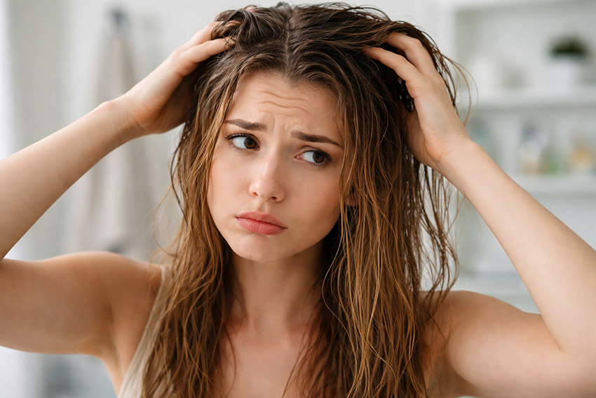 Zsíros haj ápolása