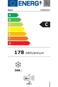 Energiatakarékos fagyasztószekrény C energiaosztály
