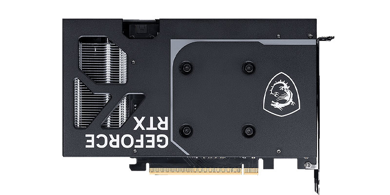 MSI RTX 5060 8G VENTUS 2X OC; hátoldal