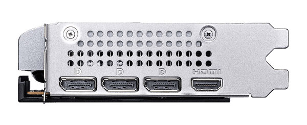 MSI RTX 5060 8G VENTUS 2X OC; videokimenetek 