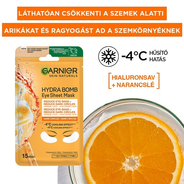 Garnier Skin Naturals Hydra Bomb Eye Sheet Mask Orange Juice