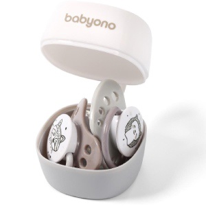 BabyOno tartós, fehér műanyag cumitartó doboz