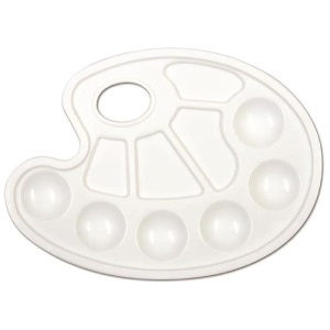 Fehér műanyag paletta