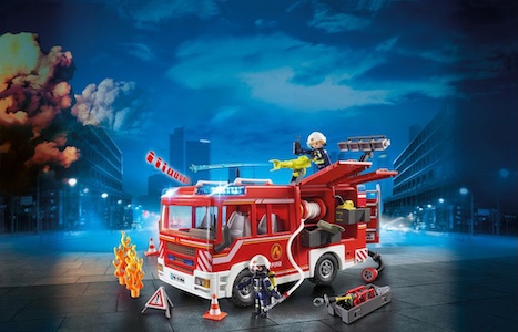 Playmobil tűzoltóautó vízágyúval